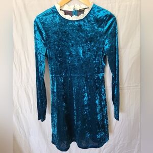 Maje, Blue Velvet mini dress